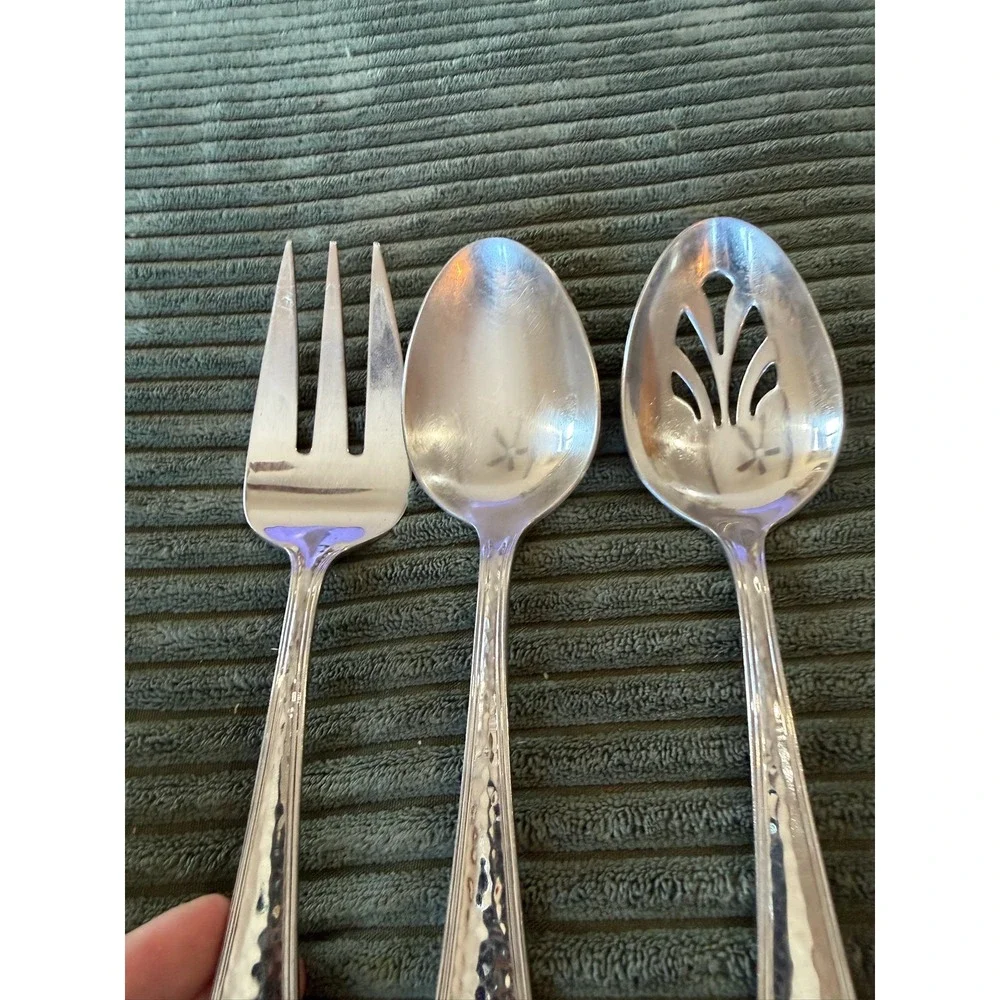 Reed & Barton Dorado Hostess Set of 3‎ Flatware Stainless 18/8